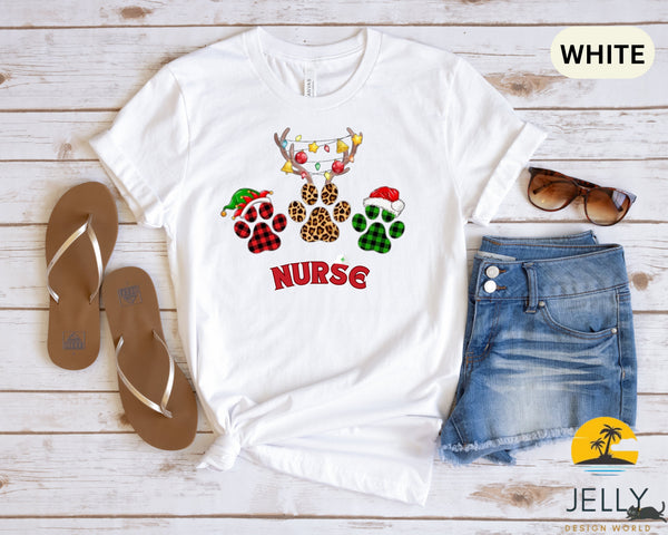 Nurse Santa's Favorite Elf Shirt, Nurse Shirt, Nurse Life Shirt, Cute Santa Tee, Christmas Shirt, Merry Christmas Gift for Nurse