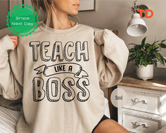 Teacher Sweatshirts, Back to School Teacher Sweatshirt, First Day of School Shirt for Teachers, Personalized Shirt, Birthday Shirt