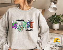 Nurse Halloween Sweatshirt, Spooky Sweatshirt,Halloween Sweatshirt, Cool Halloween Sweatshirt, Funny Halloween Sweatshirt,