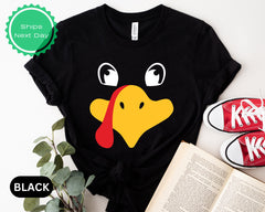 Cute Turkey Face Comfort Colors Shirt,Thanksgiving outfit,Cute Turkey face, Family thanksgiving shirt,Fall Shirt,Happy Thanksgiving Shirt