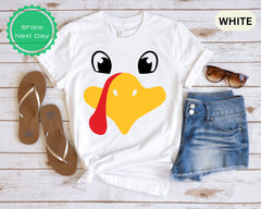 Cute Turkey Face Comfort Colors Shirt,Thanksgiving outfit,Cute Turkey face, Family thanksgiving shirt,Fall Shirt,Happy Thanksgiving Shirt