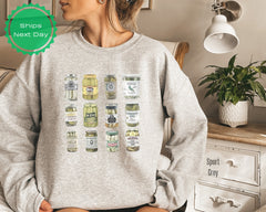 Vintage Canned Pickles Sweatshirt, Canning Season Sweatshirt, Pickle Lovers Sweater, Homemade Pickles Sweater,Pickle Jar Crewneck Sweatshirt