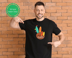 Peace Sign Turkey, Retro Thanksgiving Turkey Shirt, Hello Thanksgiving , Gift For Thanksgiving, Happy Thanksgiving Shirt Family Thanksgiving