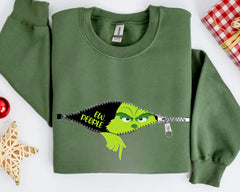 Ew People Sweatshirt, Grinch Smiling Face hoodies,Christmas Shirt Gift For Family Xmas, Christmas Grinch Shirt, Husband Grinch, Grinch Shirt