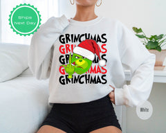 Merry Grinmas , Grin Santa , Middle Finger Grin , Christmas Middle Finger, Funny Christmas, Merry Xmas Gift, Family Disney