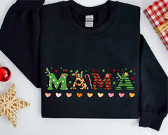 Christmas Mom hoodies, Christmas Mama Sweatshirts, Mama gift Sweaters, Family Christmas Sweater, Holiday Mom hoodies, Christmas love hoodies