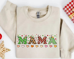 Christmas Mom hoodies, Christmas Mama Sweatshirts, Mama gift Sweaters, Family Christmas Sweater, Holiday Mom hoodies, Christmas love hoodies