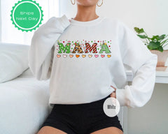 Christmas Mom hoodies, Christmas Mama Sweatshirts, Mama gift Sweaters, Family Christmas Sweater, Holiday Mom hoodies, Christmas love hoodies