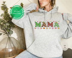 Christmas Mom hoodies, Christmas Mama Sweatshirts, Mama gift Sweaters, Family Christmas Sweater, Holiday Mom hoodies, Christmas love hoodies