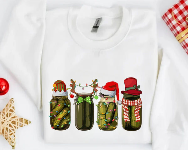 Christmas Pickle Sweatshirt, Vintage Pickle Sweater, Holiday Sweater, Xmas Tee, Pickle Lover Gift, Christmas Sweatshirt, Christmas Gift