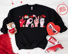 Love Sign Language , ASL Valentines , SPED Teacher Valentine , Valentine Day Shirt, Hand Language