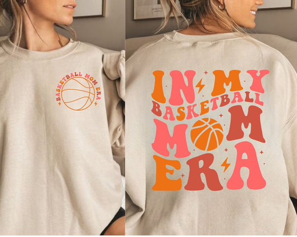 In My Basketball Mom Era Sweatshirt, Basketball Mom , Sport Mom Tee, Basketball Lover, Game Day, Basketball Season Sweatshirt