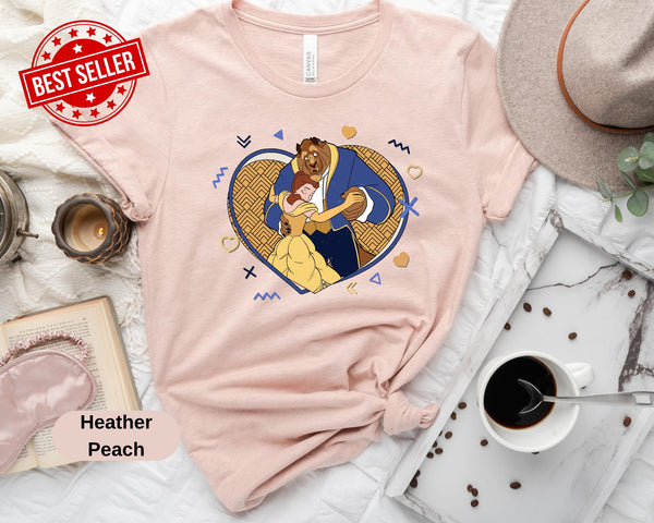 Disney Beauty And The Beast Valentine Shirt,Belle The Beast Couple Shirt