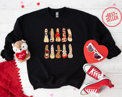 Penis Valentine Sweatshirt, Adult Valentine's Day T-Shirt, Valentine Penis Shirt, All I Want For Valentine Is  Valentine Gifts For Her