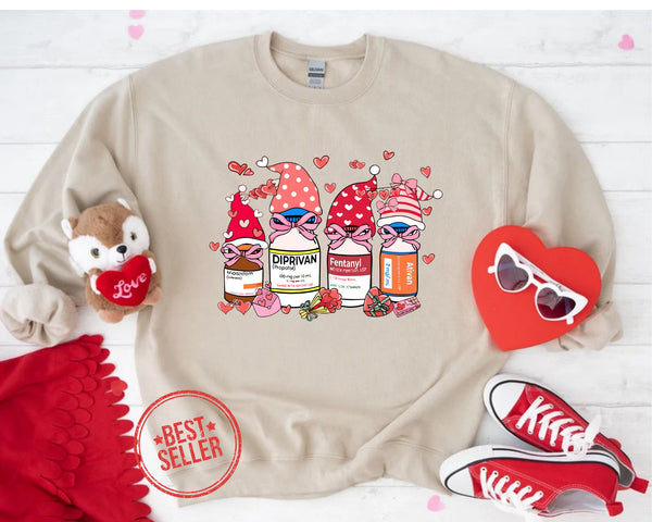 Nurse Valentine Sweatshirt, Nurse Valentine's Day , Pharmacist Critical Care Rn Valentine, Nurse, You Give Me Tachycardia