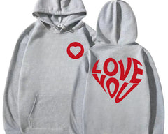 Valentines Day Love Unisex Hoodie, Valentines Day Gift,front and back printing,Hoodies, Sweatshirt