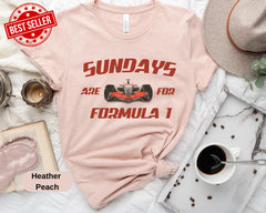 Formula 1 Racing T-Shirt - Sundays are for Formula 1 - Retro F1 Graphic Tee - Classic Race Car Design - Motorsport Enthusiast Gift