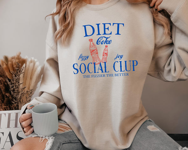 Social clup cola,diet Coke Sweatshirt, Diet Coke Lover Sweatshirt, Funny Coke , Coke Lover Sweater, Coke Long Sleeve, Diet Coke Long Sleeve