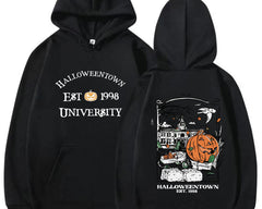 Halloweentown Est 1998 Back and Front Sweatshirt, Retro Halloween Town Crewneck Sweater Halloweentown University Halloween Fall hoodies