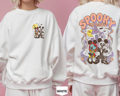 Retro Disney Halloween Sweatshirt, Vintage Mickey Hoodie, Spooky Mickey Friends, Halloween Sweatshirt 2024, Disney Halloween