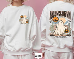 Retro Halloweentown Sweatshirt - Vintage Fall Hoodie, Halloween Ghost Sweater, Cozy Unisex Pullover -Halloween gift hoodie