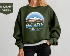 Overlook Hotel Sweatshirt, Halloween Horror Movie Sweatshhirt, Scary Movie Sweatshirt, Halloween Women's gildan hoodie, Halloween gift