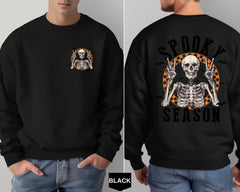 Spooky Season Sweatshirt,Retro Spooky Shirt,skeleton Hoodie,Halloween Sweatshirt,Fall Vibes,Cozy Season ,Cute Fall hoodies,Halloween Gift,