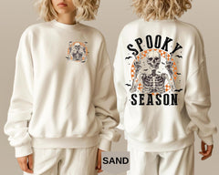 Spooky Season Sweatshirt,Retro Spooky Shirt,skeleton Hoodie,Halloween Sweatshirt,Fall Vibes,Cozy Season ,Cute Fall hoodies,Halloween Gift,