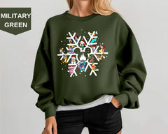 Disney Snowflake Christmas Sweatshirt, Disneyland Xmas Sweatshirt, Magic Kingdom Holiday , Mickey Snowflake , Disney Christmas Trip