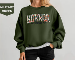 Horror Movie Hoodie, Horror Season Sweatshirt - Spooky Halloween Clothing, Scary Movie Fan Gift, Cozy Autumn Fashion