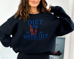 Social clup cola,diet Coke Sweatshirt, Diet Coke Lover Sweatshirt, Funny Coke , Coke Lover Sweater, Coke Long Sleeve, Diet Coke Long Sleeve