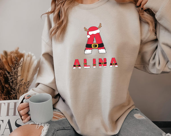 Family Christmas Name Sweatshirt, Monogrammed Family Christmas Sweatshirt, Personalized Christmas Family hoodie, Custom Christmas hoodies