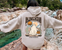 Retro Halloweentown Sweatshirt - Vintage Fall Hoodie, Halloween Ghost Sweater, Cozy Unisex Pullover -Halloween gift hoodie