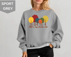 Fall Tree Sweatshirt, Autumn Tree Line Sweatshirt, Thanksgiving Sweatshirt, Fall Autumn Women's Sweatshirt, Trendy Bestseller Fall  Hoodies