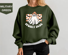 Spooky Dude Ghost Sweatshirt,Retro Halloween Sweatshirt,Spooky Sweatshirt,Retro Halloween Boys Sweatshirt,Spooky Season,2024 Halloween trend