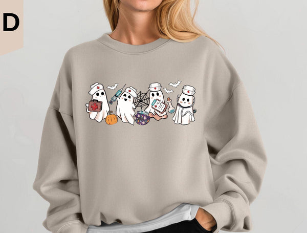 Halloween Nurse Sweatshirt, Nurse gift, Halloween Nursing Sweatshirt, Cute Nurse Sweatshirt, Nursing Student Hoodie, Er Nurse sweatshirt