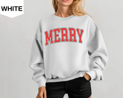 Merry Christmas Sweatshirt, Christmas Hoodie, Cute Winter Sweater, Christmas Hoodie for Women, Christmas Crewneck Sweatshirt,Holiday hoodies