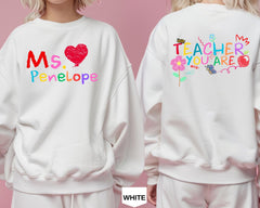 Personalized gift for female teacher sweatshirt,hallowen teacher gift,Christmas teacher gift,sweatshirt for teachers,Hoodie for teachers