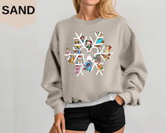 Disney Snowflake Christmas Sweatshirt, Disneyland Xmas Sweatshirt, Magic Kingdom Holiday , Mickey Snowflake , Disney Christmas Trip